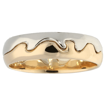 CLASSIC banguotas dviejų aukso spalvų vestuvinis žiedas 