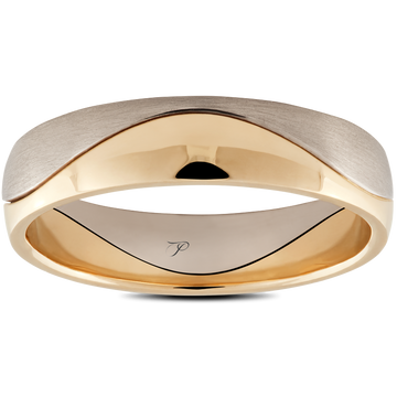 CLASSIC dviejų spalvų vestuvinis žiedas, 5 mm