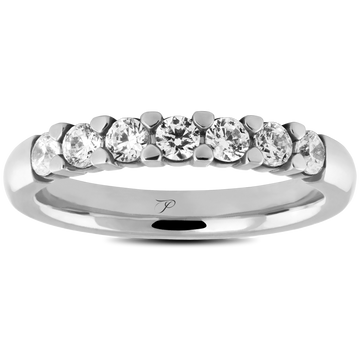 HALF ETERNITY vestuvinis žiedas su 2,50 mm briliantais
