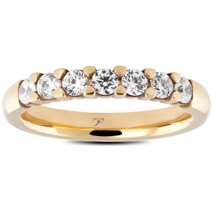 HALF ETERNITY vestuvinis žiedas su 2,50 mm briliantais