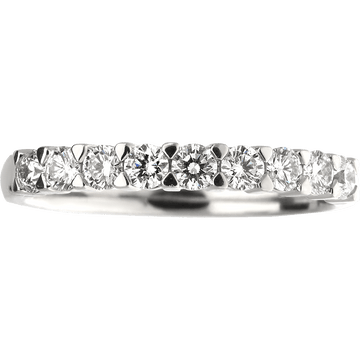 HALF ETERNITY vestuvinis žiedas - briliantinė eilutė su premium kokybės akmenimis