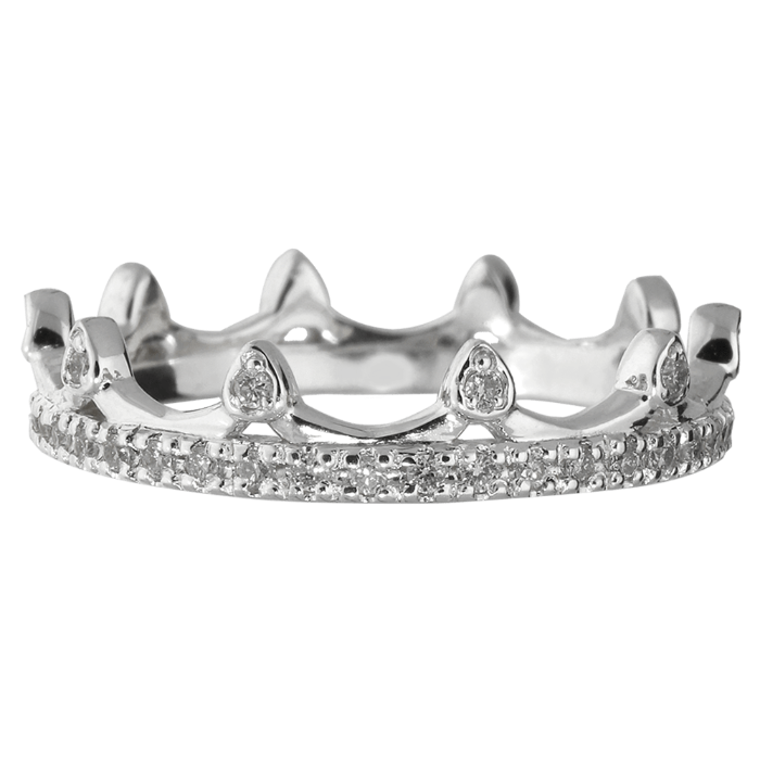 THE FANCY karūnos žiedas su rinktiniais briliantais