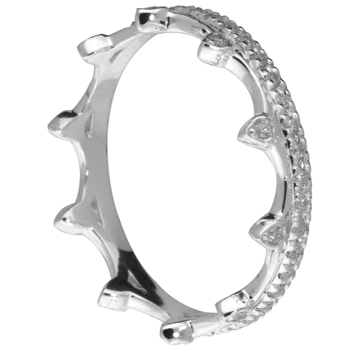 THE FANCY karūnos žiedas su rinktiniais briliantais