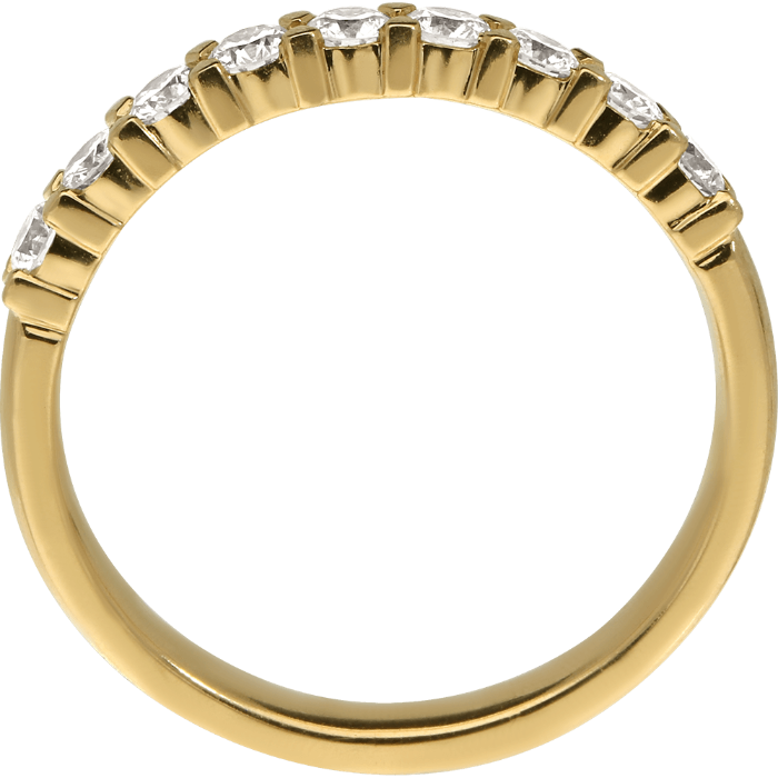 HALF ETERNITY vestuvinis žiedas - briliantinė eilutė su premium kokybės akmenimis