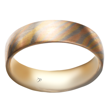 CREATIVE vestuvinis žiedas pagal MOKUME GANE technologijąCREATIVE vestuvinis žiedas pagal MOKUME GANE technologiją