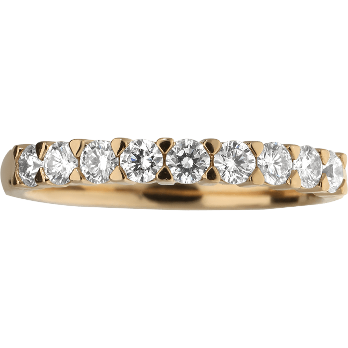 HALF ETERNITY vestuvinis žiedas - briliantinė eilutė su premium kokybės akmenimis