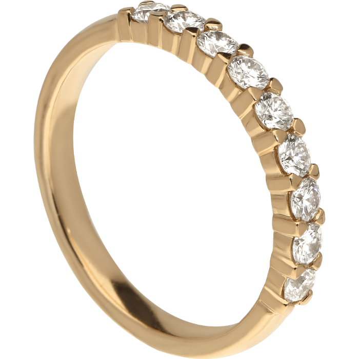 HALF ETERNITY vestuvinis žiedas - briliantinė eilutė su premium kokybės akmenimis