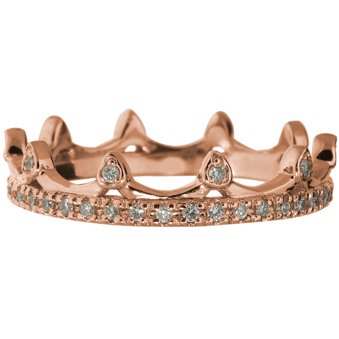 THE FANCY karūnos žiedas su rinktiniais briliantais