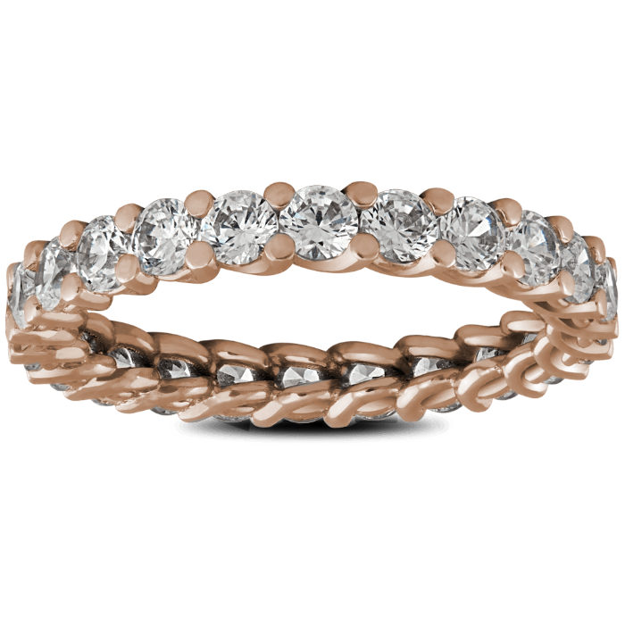 ETERNITY prabangus vestuvinis žiedas - briliantinė eilutė su premium kokybės akmenimis