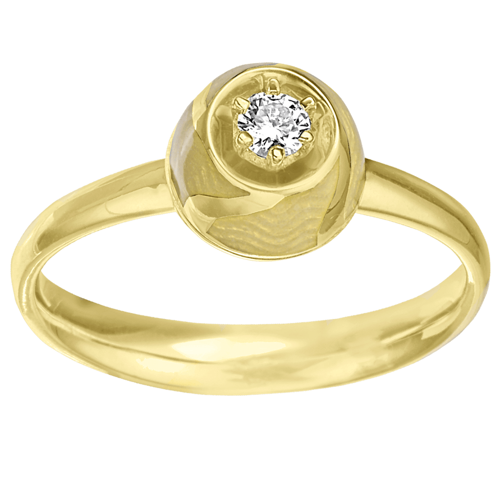 BAROQUE sužadėtuvių žiedas su Limožo emaliu ir briliantu