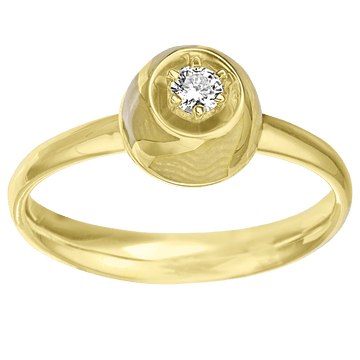 BAROQUE sužadėtuvių žiedas su Limožo emaliu ir briliantu